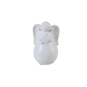 Ozdoby bożonarodzeniowe - Figurka ceramiczna aniołek 9,1 x 8,6 x 5,6 cm biały - miniaturka - grafika 1