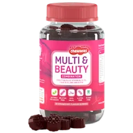 Włosy, skóra, paznokcie - Chewwies Multi & Beauty (Zdrowe włosy, skóra, paznokcie), truskawka, 30 dziąseł - miniaturka - grafika 1