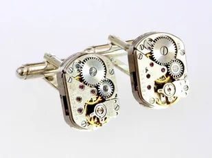 Spinki mechaniczne SQII wraz z pudełkiem - PREZENT - Spinki do mankietów i krawatów - miniaturka - grafika 1