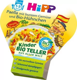 Hipp Paella z kolorowymi warzywami i kurczakiem po 1. roku 250 g Bio - Dania dla dzieci - miniaturka - grafika 1