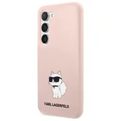 Etui i futerały do telefonów - Karl Lagerfeld KLHCS23SSNCHBCP S23 S911 hardcase różowy/pink Silicone Choupette - miniaturka - grafika 1