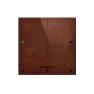 Akcesoria do alarmów - Grenton Panel dotykowy/ 4 pola dotykowe/ TF-Bus/ ciemny, wykonany z naturalnej skóry front - miniaturka - grafika 1