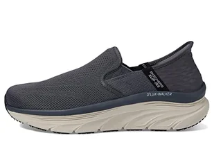 Skechers Męskie kapcie D'lux Walker Orford Slip-in, ciemnoszare, 42,5 EU, ciemnoszary, 42.5 EU X-Weit - Kapcie damskie - miniaturka - grafika 1