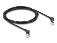 Kable miedziane - DeLOCK Kabel sieciowy RJ45 Cat.6A S/FTP Slim w górę/w górę pod kątem 90° 2 m czarny 80282 - miniaturka - grafika 1