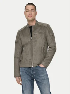 Only & Sons Kurtka z imitacji skóry Gus 22029650 Beżowy Regular Fit - Kurtki męskie - miniaturka - grafika 1