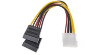 Kable komputerowe i do monitorów - Kabel zasilający typu Y/adapter zasilający do komputera, wtyk 5,25 na 2 x SATA - Długość kabla 0.13 m - miniaturka - grafika 1