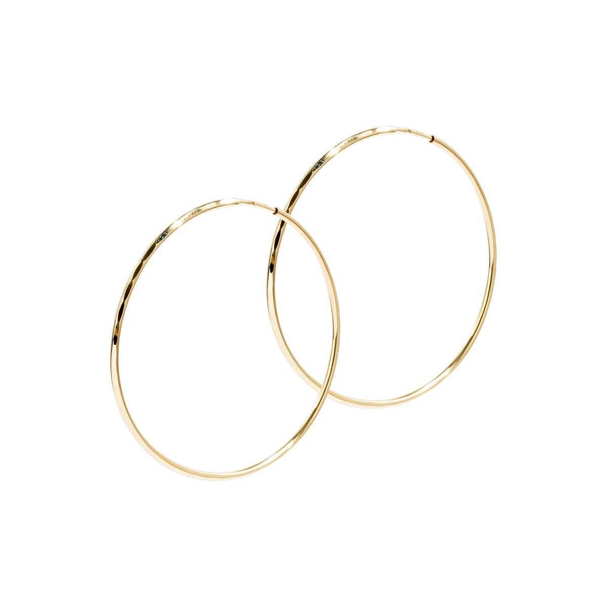 Złote diamentowane koła 585 koła 50 mm