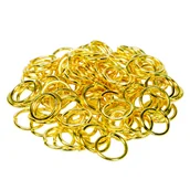 Półfabrykaty do biżuterii - OGNIWKA montażowe kółeczka otwarte 8mm złote 110szt. - miniaturka - grafika 1