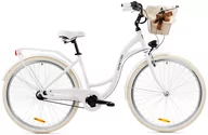 Rowery - Goetze, Rower Miejski Style 28" Alu 7s Biało Kremowy, Kosz - miniaturka - grafika 1