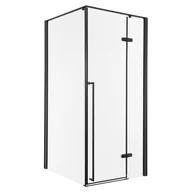 Kabiny prysznicowe - Kabina prysznicowa Long 100x90 BL szkło 6 mm czarny profil (bok z drzwiami 100 cm) KERRA - miniaturka - grafika 1