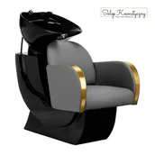 Myjki fryzjerskie - Gabbiano myjnia fryzjerska Malaga złoto szara - miniaturka - grafika 1