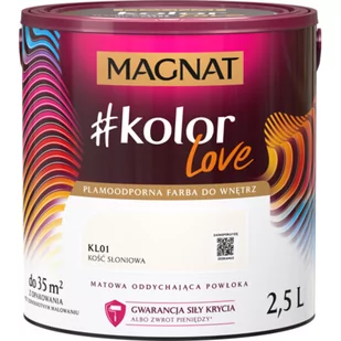 Farba #Kolor Love KL01 kość słoniowa 2,5 l Magnat - Farby wewnętrzne - miniaturka - grafika 1