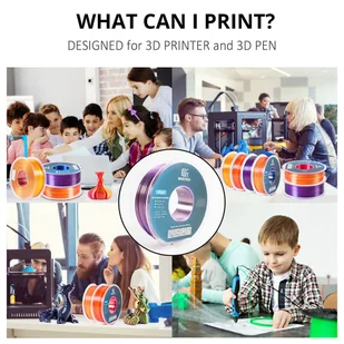 Dwukolorowy jedwabny filament PLA Geeetech 1kg  - Złoto i Fiolet - Filamenty i akcesoria do drukarek 3D - miniaturka - grafika 5