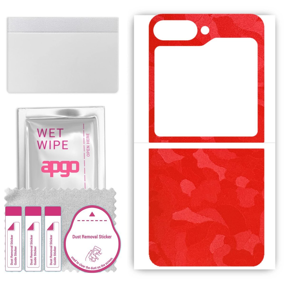 Folia naklejka skórka strukturalna na TYŁ do Samsung Galaxy Z Flip 6 - Moro Camo Czerwony - apgo SKINS