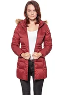Kurtki damskie - Wrangler, Kurtka damska, Long Puffer Syrah Red W4105V5S6, rozmiar XS - miniaturka - grafika 1