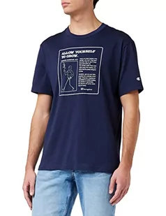 Champion Męski t-shirt Eco Future Graphic, niebieski morski, L - Koszulki męskie - miniaturka - grafika 1