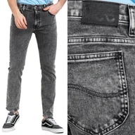 Spodnie męskie - Lee RIDER SLIM Grey Storm DOPASOWANE ZWĘŻANE SZARY DżINS W36 L32 - miniaturka - grafika 1