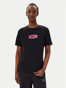 Reebok T-Shirt 100218927 139-18-00 Czarny Regular Fit - Koszulki i topy damskie - miniaturka - grafika 1