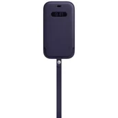 Etui i futerały do telefonów - Apple iPhone 12 | 12 Pro Leather Sleeve with MagSafe Deep Violet MK0A3ZM/A - miniaturka - grafika 1