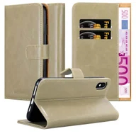 Etui i futerały do telefonów - Etui Do Apple iPhone XS MAX w Pokrowiec CAPPUCCINO BRĄZOWE Magnet Obudowa Ochronny Case Cover Cadorabo - miniaturka - grafika 1