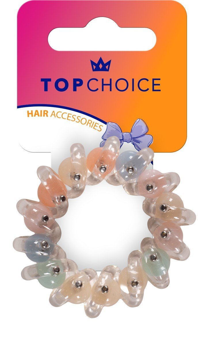 Top Choice Gumka Do Włosów - Różowa (20186)