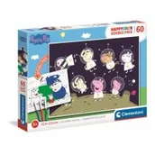 Puzzle - Clementoni Puzzle 60el Double Face Świnka Peppa 26096 - miniaturka - grafika 1