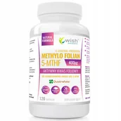 Witaminy i minerały - Wish WISH Methylo Folian 5-MTHF 400g aktywny kwas foliowy suplement diety 120 kapsułek - miniaturka - grafika 1