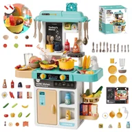 Zabawki AGD - Kuchnia dla dzieci Światło Dźwięk Para Zmieniające kolor 52 el - miniaturka - grafika 1