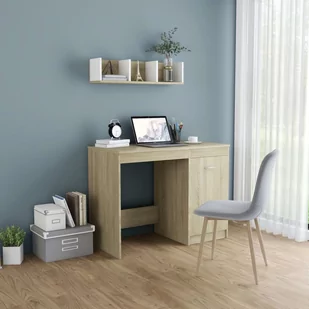 vidaXL vidaXL Biurko, dąb sonoma, 100x50x76 cm, płyta wiórowa - Biurka - miniaturka - grafika 2
