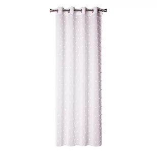SPLENDID Firana na przelotkach UNIQUE 140 x 260 cm biała z pomponikami - Firany - miniaturka - grafika 1