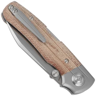 Nóż składany Bestech Tonic Titanium / Natural Canvas Micarta, Satin M390 by Colin Maisonpierre (BT2204B) - Noże - miniaturka - grafika 7