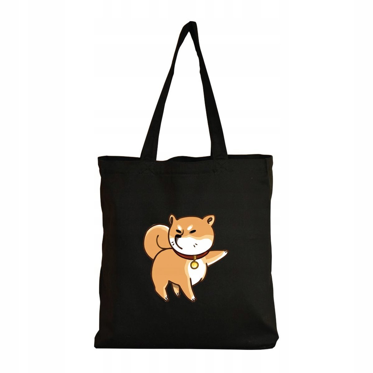 Eko Torba na ramię Zakupy Shopper Torebka Bawełniana Eco Akita Shiba Pies