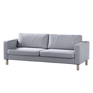 Dekoria pl pl Pokrowiec na sofę Karlstad rozkładaną srebrzysty szary 224 x 89 x 64 cm Velvet 1017-704-24 - Pokrowce na meble - miniaturka - grafika 1