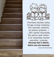 Pomoce naukowe - Naklejka na ścianę: Pierwsza kartka cicha... - miniaturka - grafika 1