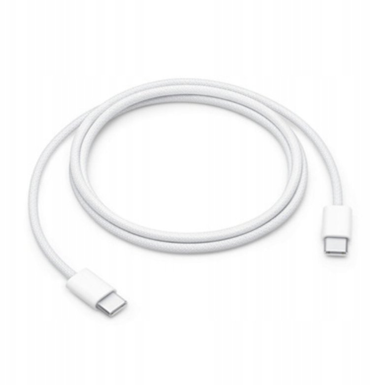 Kabel Przewód Apple USB-C do USB-C tkany 240W 2 metry Biały