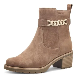 Tamaris Damskie wygodne eleganckie botki z Easystretch i Duo-Tex, zamsz pieprzowy, 42 EU, Zamsz pieprzowy, 43 EU - Botki damskie - miniaturka - grafika 1