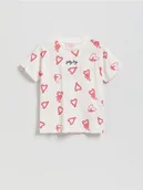 Koszulki dla dziewczynek - Reserved - Świąteczny t-shirt z nadrukiem - wielobarwny - miniaturka - grafika 1