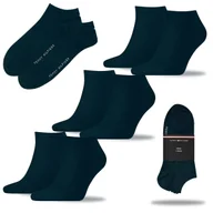 Skarpetki męskie - TOMMY HILFIGER Skarpety Męskie Stopki Bawełna 3 Pary GRANATOWE 39/42 - miniaturka - grafika 1