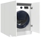 Szafki łazienkowe - Biała dwudrzwiowa szafka na pralkę R1-D39 - miniaturka - grafika 1