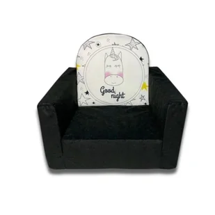 KOMFORTOWY FOTELIK ROZKŁADANY DLA DZIECI ŚPIĄCY JEDNOROŻEC - Krzesła obrotowe dla dzieci - miniaturka - grafika 1