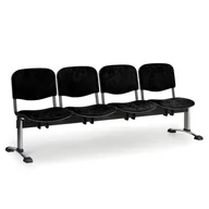 Inne meble biurowe - B2B Partner Tapicerowana ławka VIVA, 4-siedziska, chromowane nogi 150591 - miniaturka - grafika 1