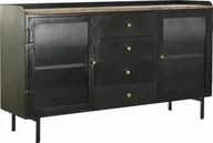 Kredensy - DKD Home Decor Kredens DKD Home Decor Naturalny Czarny Złoty Metal Drewno mango 145 x 40 x 85 cm - miniaturka - grafika 1
