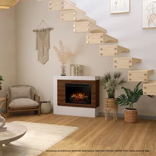 Kominek elektryczny Warmtec Pulmari wkład Dimplex 26" XHD Optiflame - biały mat, czarny - Kominki elektryczne - miniaturka - grafika 6