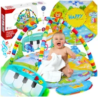 Maty edukacyjne - DUŻA MATA EDUKACYJNA KOLOROWA MIĘKKA GRUBA INTERAKTYWNA DLA NIEMOWLĄT PODUSZKA 0+ - miniaturka - grafika 1