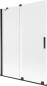 Parawany nawannowe - Mexen Velar parawan nawannowy 2-skrzydłowy rozsuwany 130 x 150 cm, szron, czarny - 896-130-000-31-70 - miniaturka - grafika 1