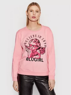 Bluzy damskie - Blugirl Blumarine Bluza RA2250 F0833 Różowy Regular Fit - grafika 1