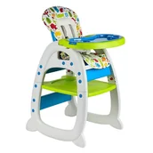 Krzesełka do karmienia - Krzesełko do karmienia zestaw 3w1 zielono-niebieskie - miniaturka - grafika 1