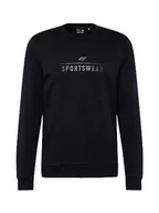 Bluzy męskie - 4F Bluza męska, Głęboki czarny, L - miniaturka - grafika 1