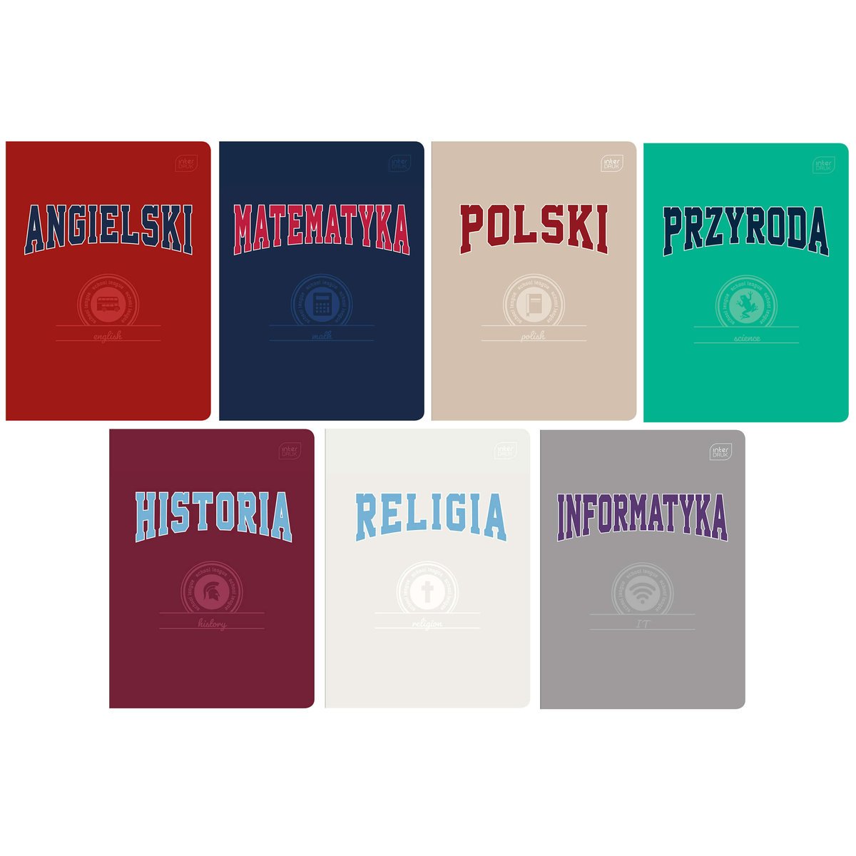 7x ZESZYTY PRZEDMIOTOWE A5, 60 kartek DO KLASY CZWARTEJ (4), przyroda, religia