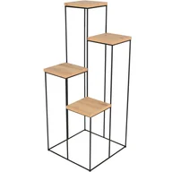 Kwietniki - Stojak na kwiaty w stylu loft czarny + dąb artisan S8-W81 - miniaturka - grafika 1